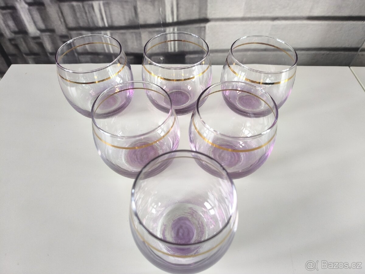 Sada 6-ti ks starožitných skleniček - 3