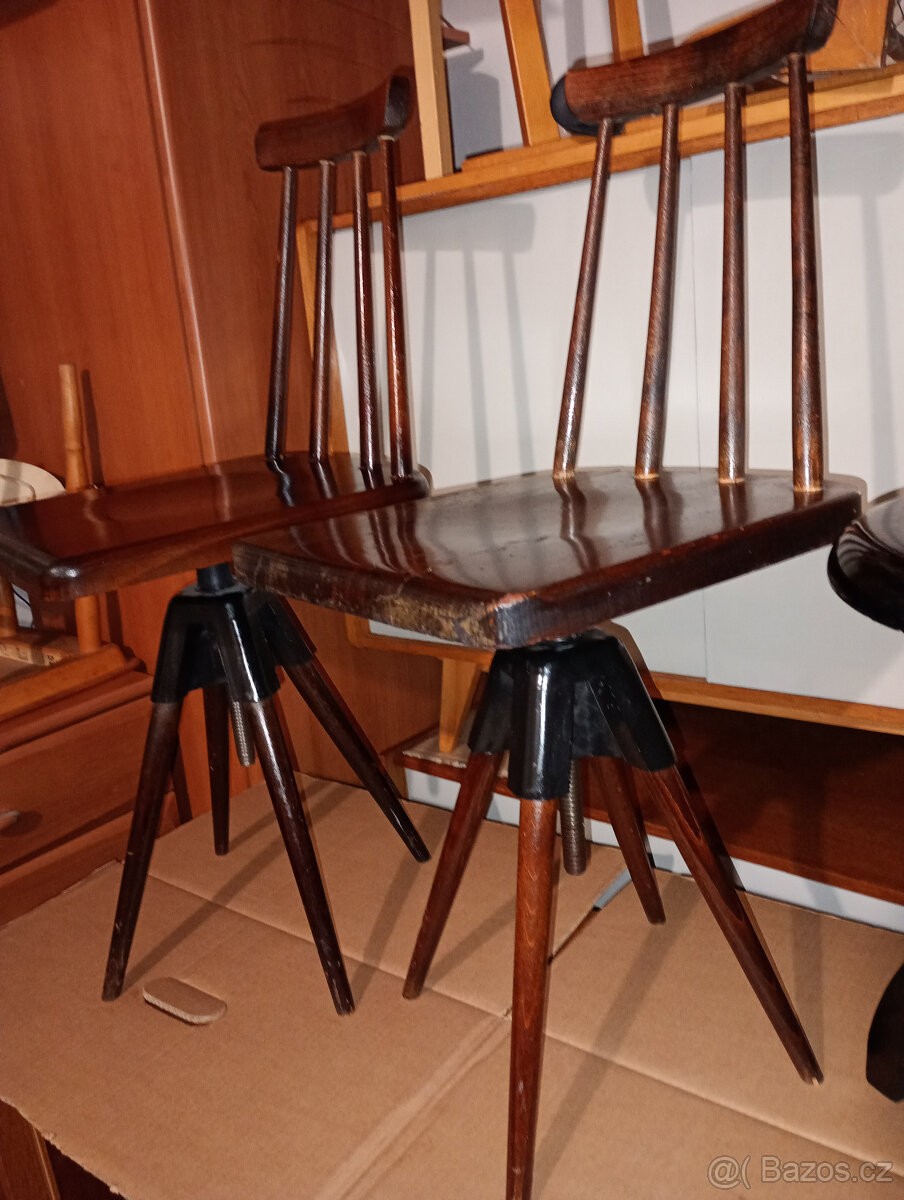 RETRO Židle otočné,60tky,Brusel - 3