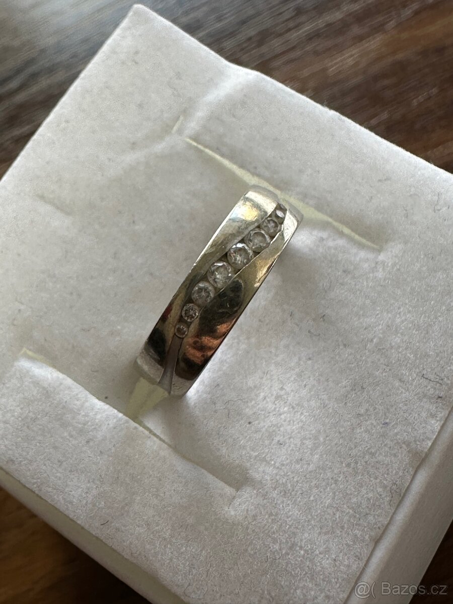 Zlatý prsten, bílé zlato - 3