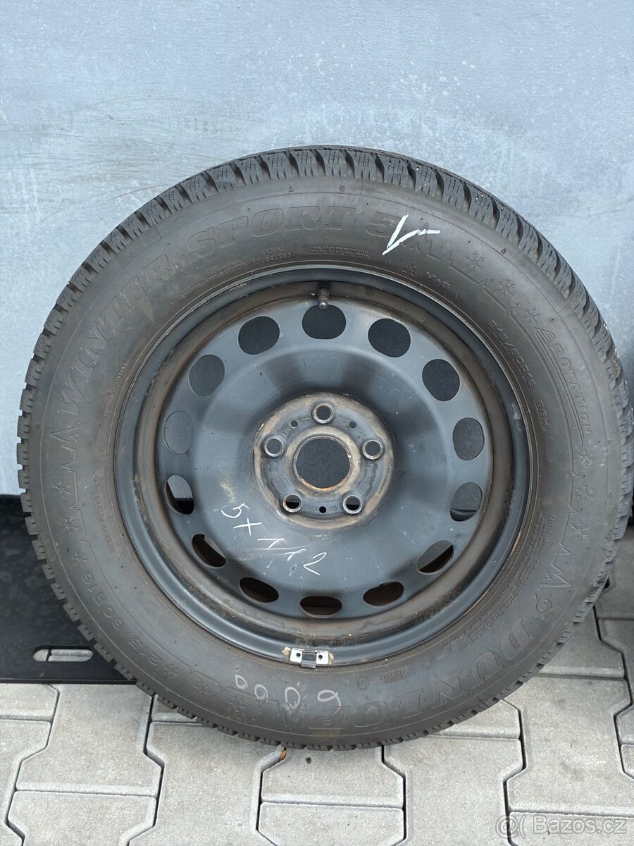 215/60 R16 5x112 |Originální sada plechových disků - 3