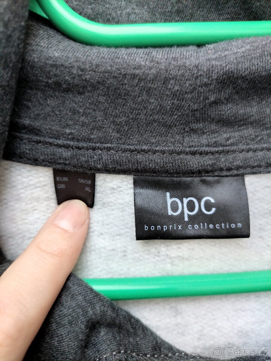 Šedá žíhaná pánská mikina - 3