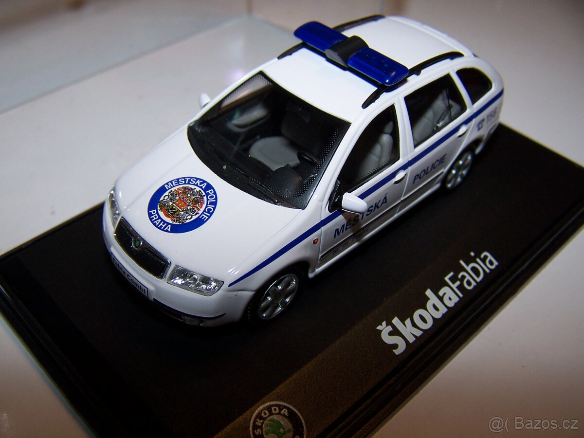 Škoda Fabia Combi - městská policie Praha 1/43 model ABREX - 3