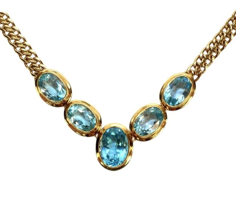 Zlatá souprava s modrými topazy 750/000 () - 3