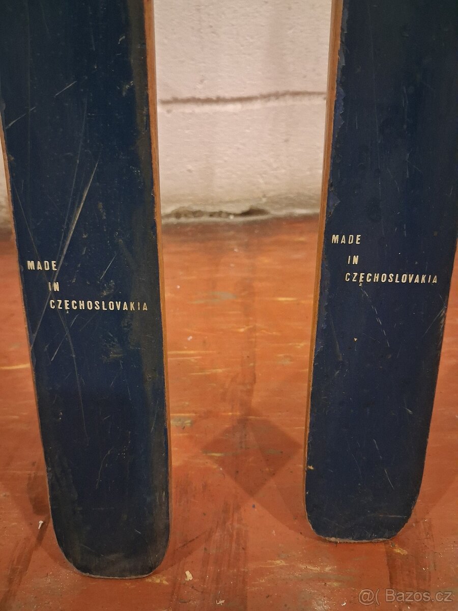 Staré dřevěné lyže 200 cm - 3