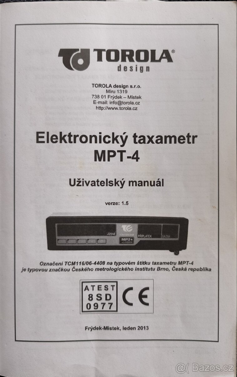PRODEJ TAXAMETR MPT-4 - 3