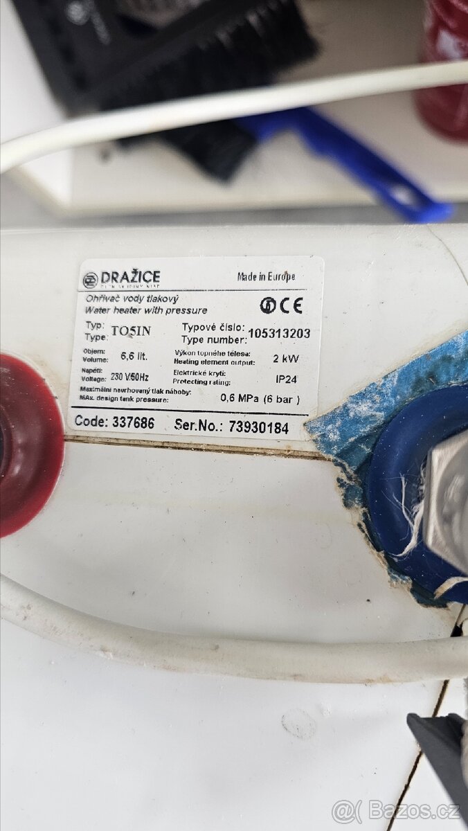 Dražice průtokový ohřívač vody 6,6l - 3