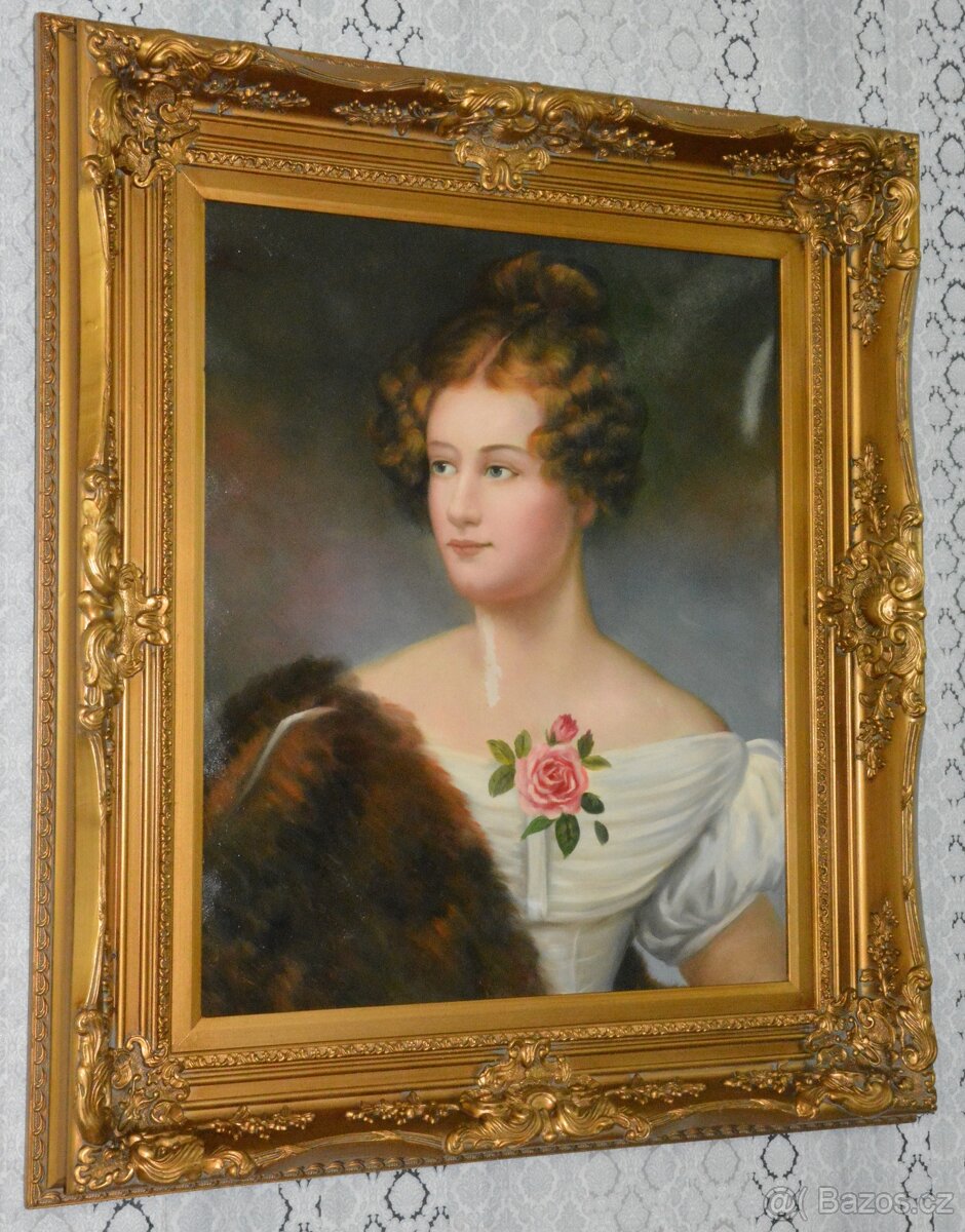 Obraz - Dáma - olej na plátně - 3