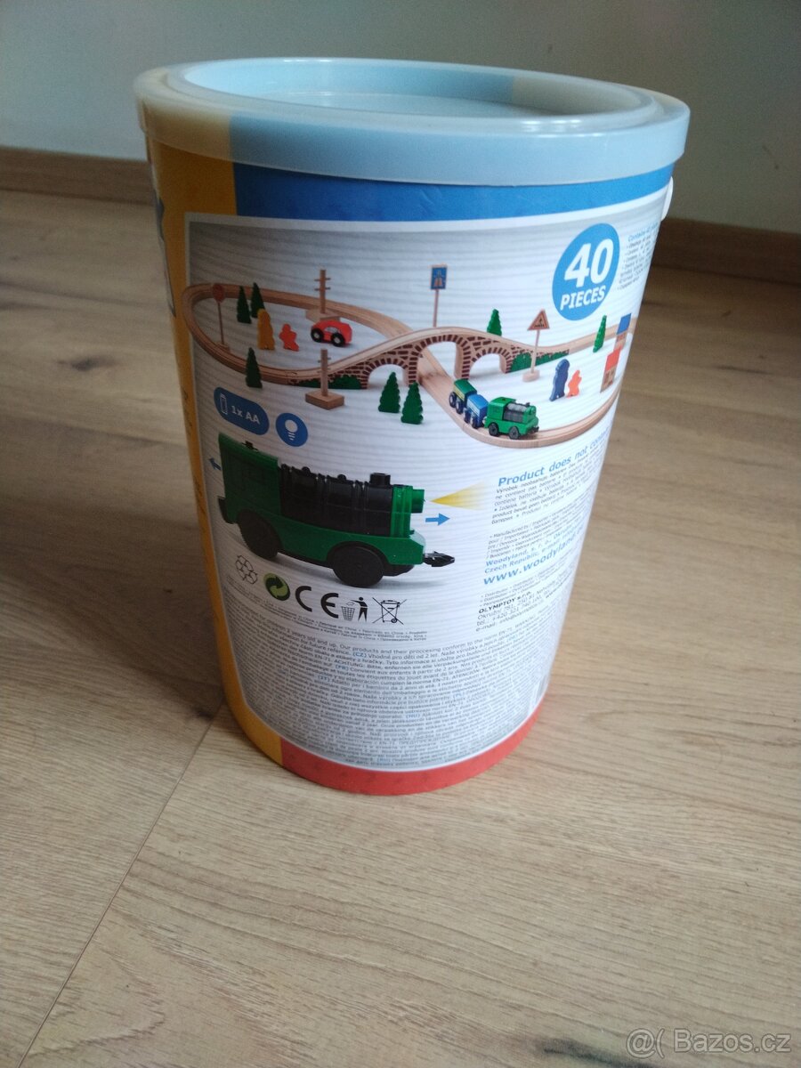 Dřevěný set kolejí a vláček - 3