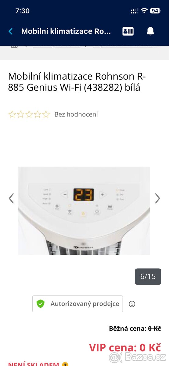 Mobilní klimatizace Rohnson R-885 Genius Wi-Fi - 3