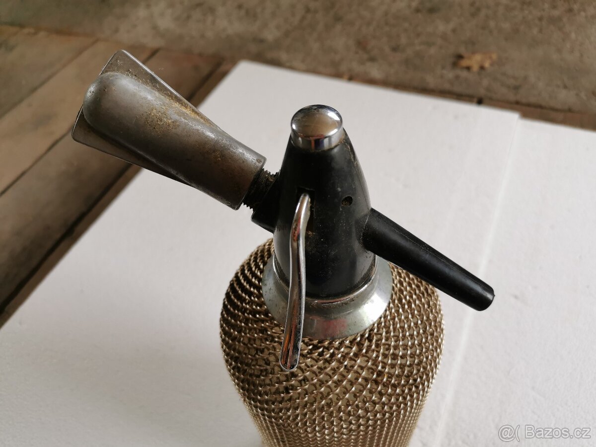 Stará retro sifonová láhev, bombičky - 3