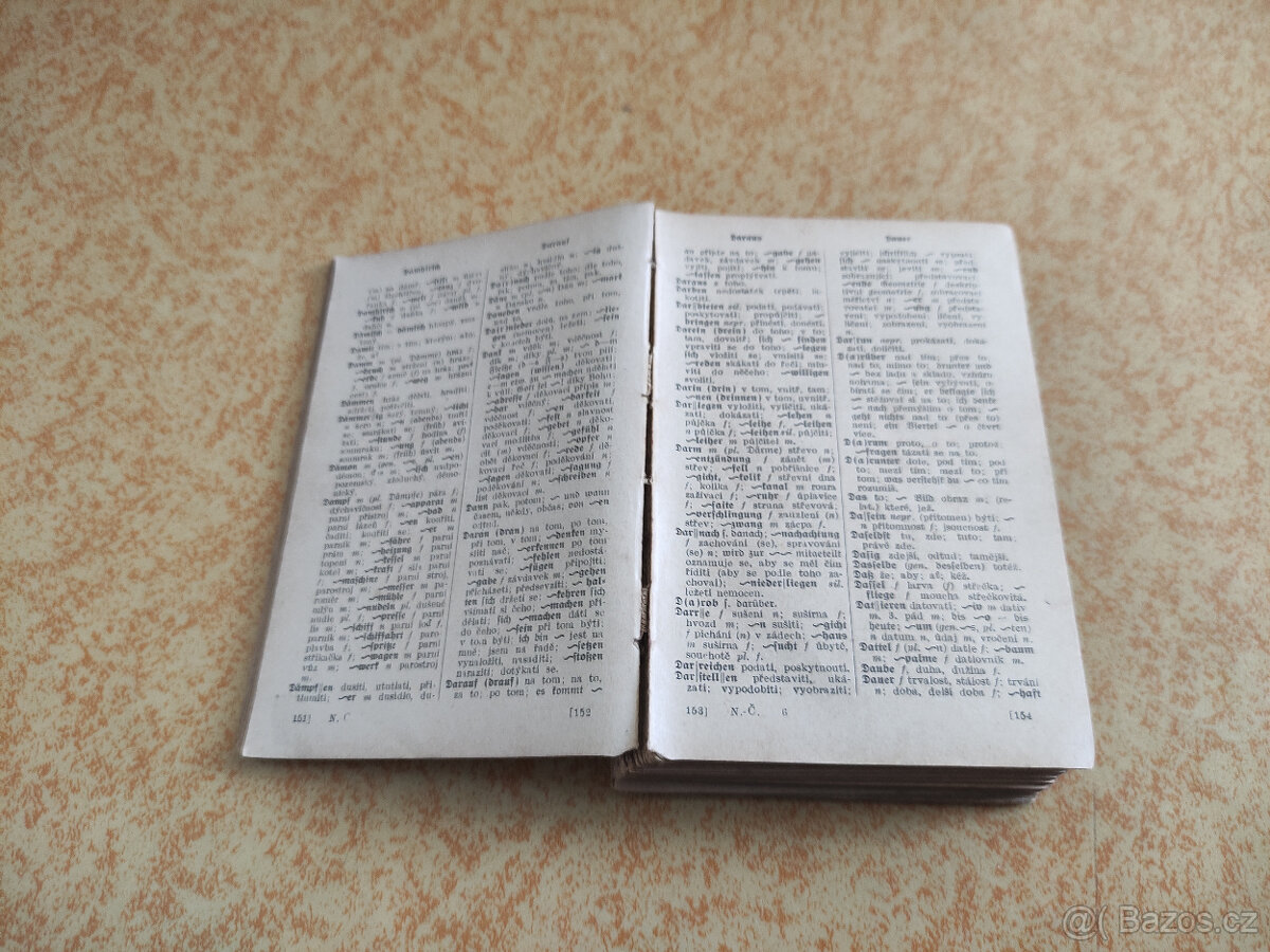 Česko - německý a německo-český kapesní slovník z roku 1923 - 3