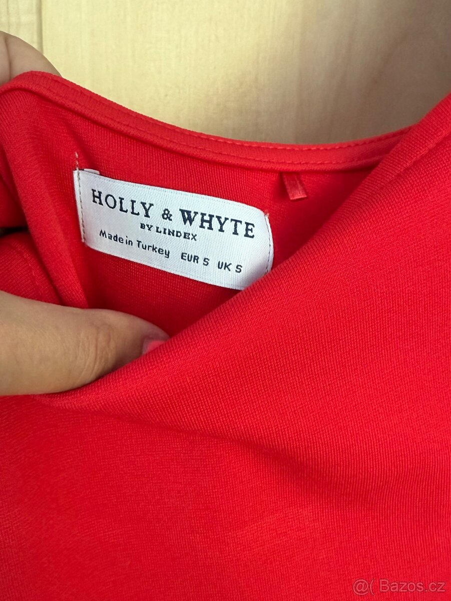 Dám. červené mini šaty, Lindex, vel. S, sleva. - 3