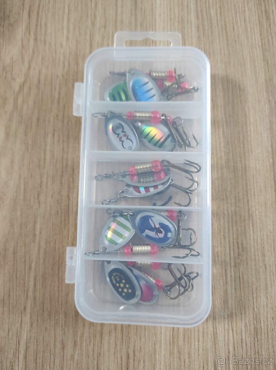 Rotační třpytky na ryby 10 ks. 3,2g. - 3