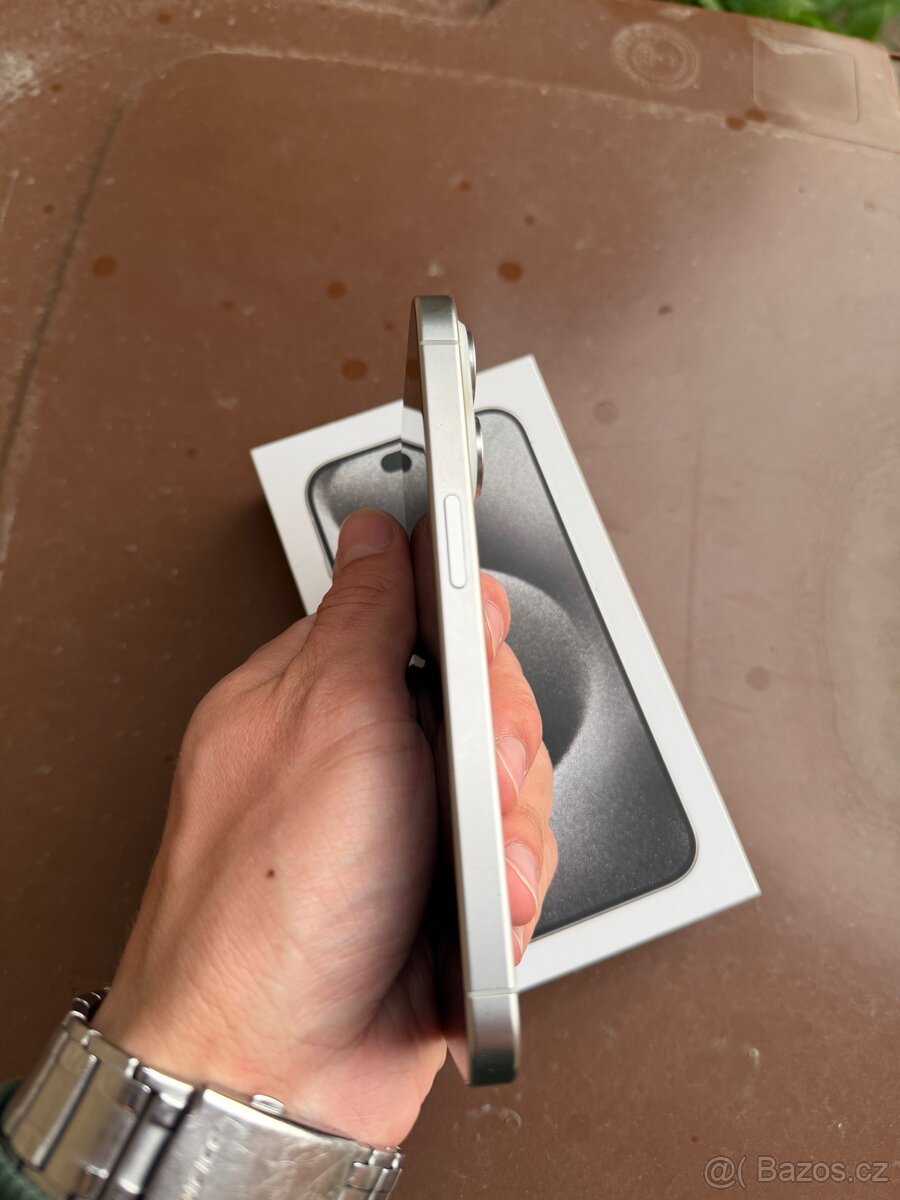 iPhone 15 PRO 128GB White titanium, Bílý titan - 3