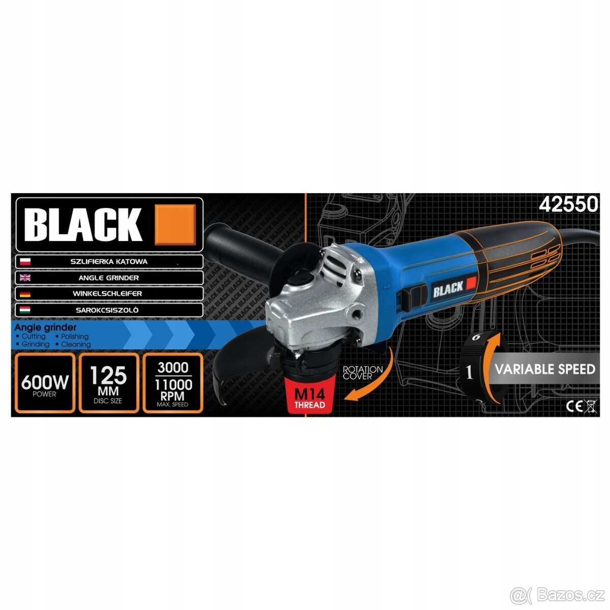bruska Black 125mm 600W - 3