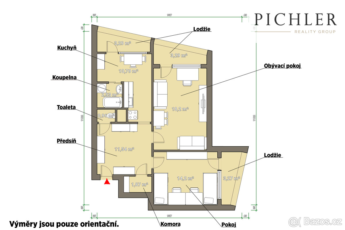 Prodej bytu 2+1, 71 m2, Heyrovského, Plzeň - 3