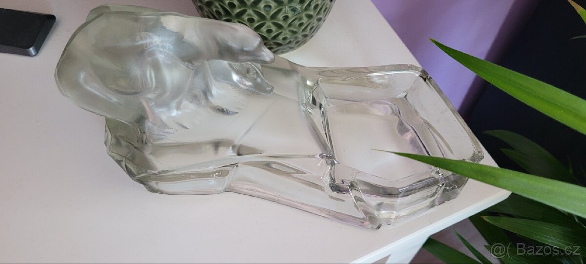 Skleněný popelník s medvědy - 3