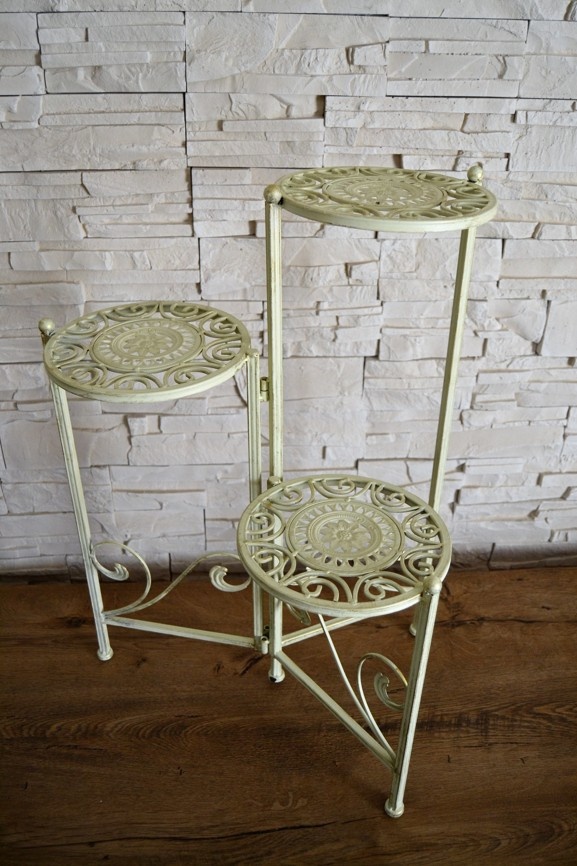 Kovový stojan na květiny 3místný - 3