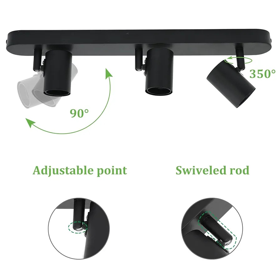 Stropní tříbodové vintage svítidlo - 3