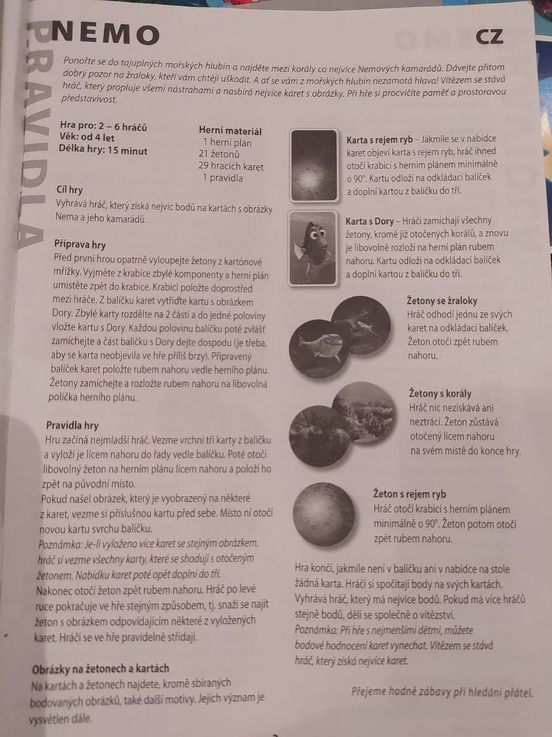 Stolní hra - Hledá se Nemo, Dino - 3