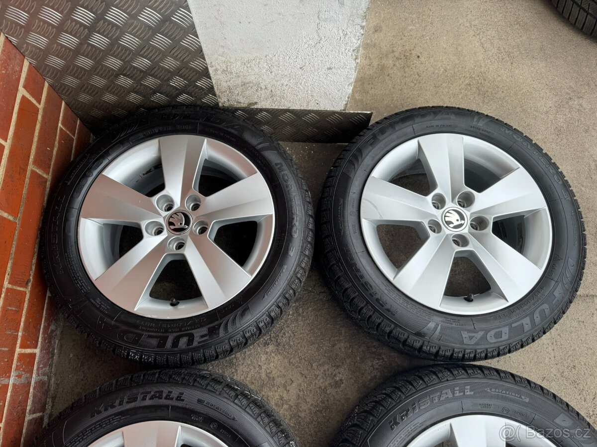 Alu 15" 5x100 škoda MATONE zimní 85% F3 pěkné - 3