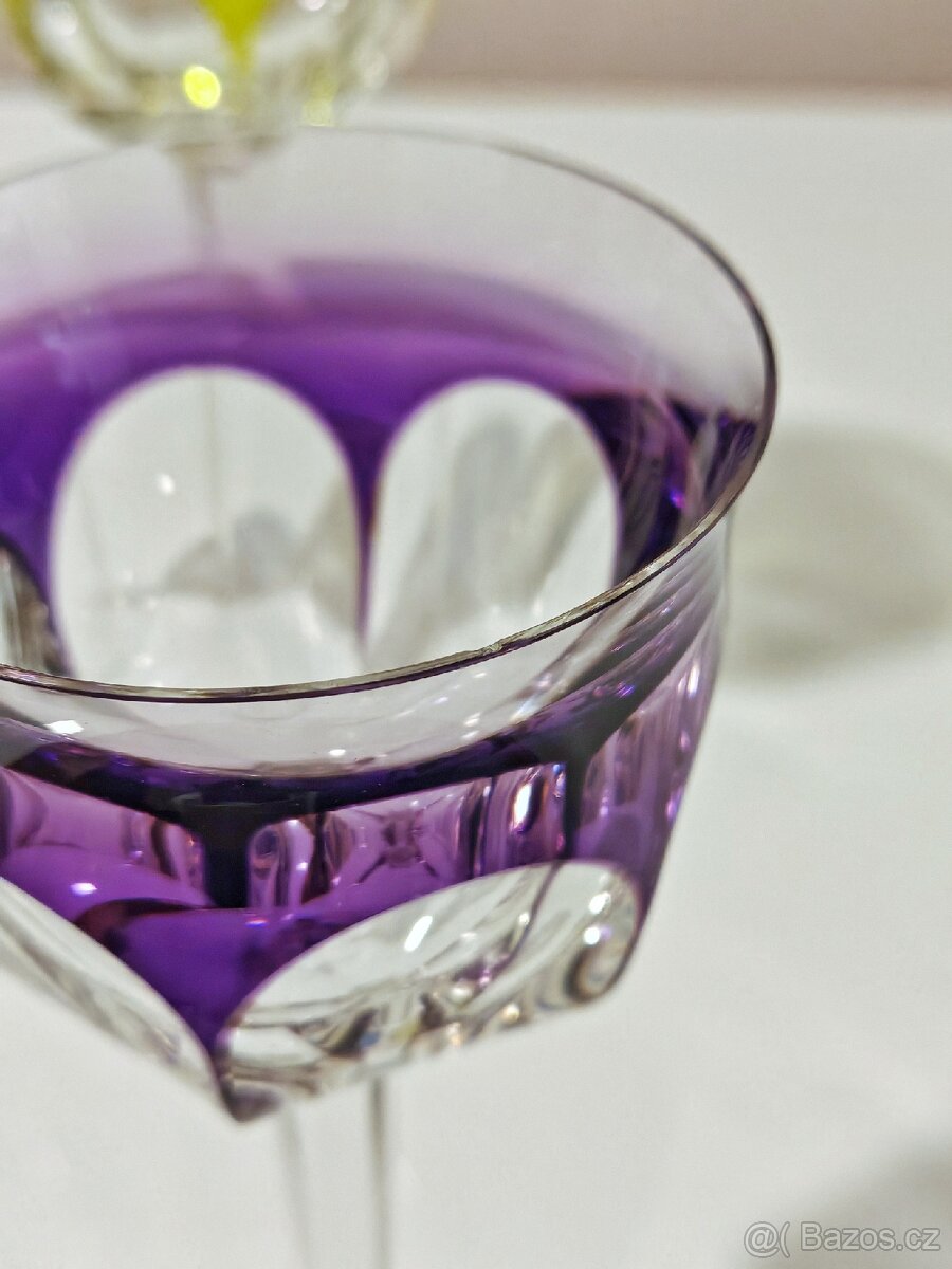 3 skleničky Moser - 3