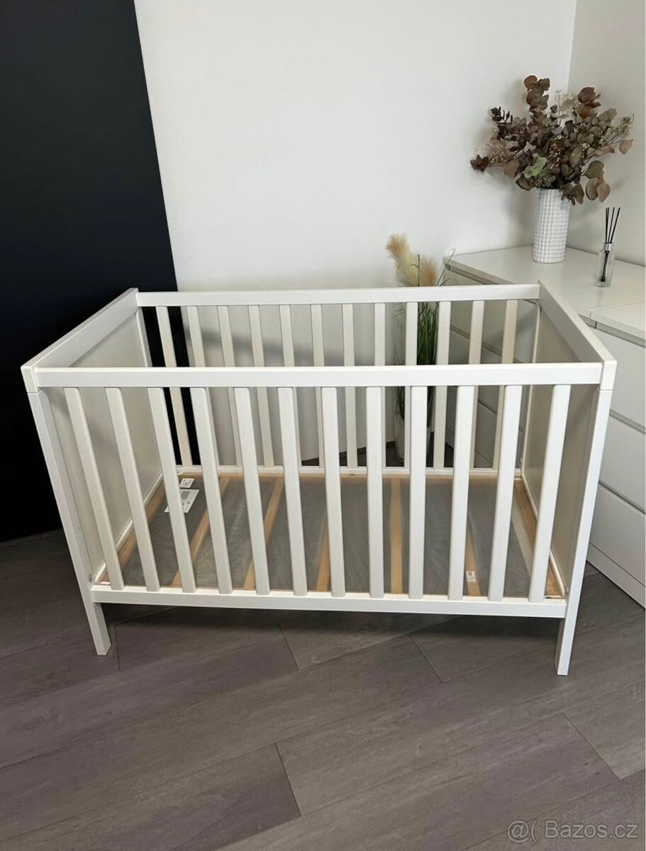 Dětská postýlka IKEA SUNDVIK bílá Rozměry: 60x120 - 3