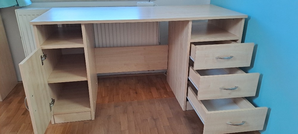 Psací stůl 140x60 cm + 2x úložný prostor - 3