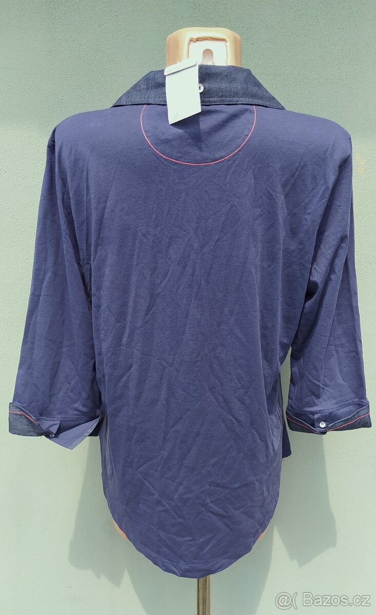 košilové tričko halenka via appia - vel.44 - 3