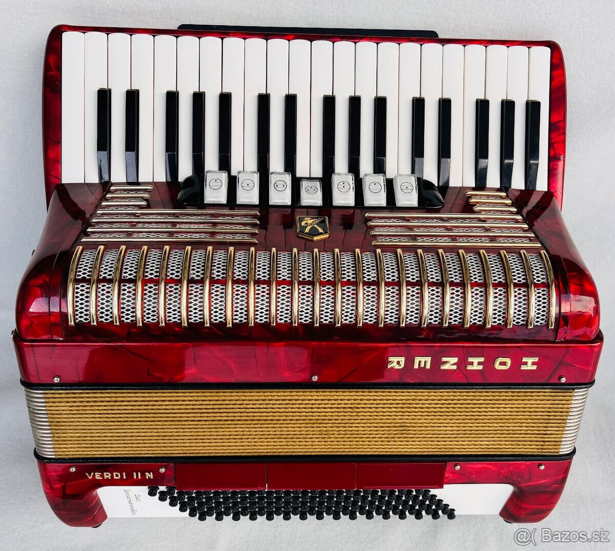 Predám akordeón Hohner Verdi II N- 96 Basový - Made in Germa - 3