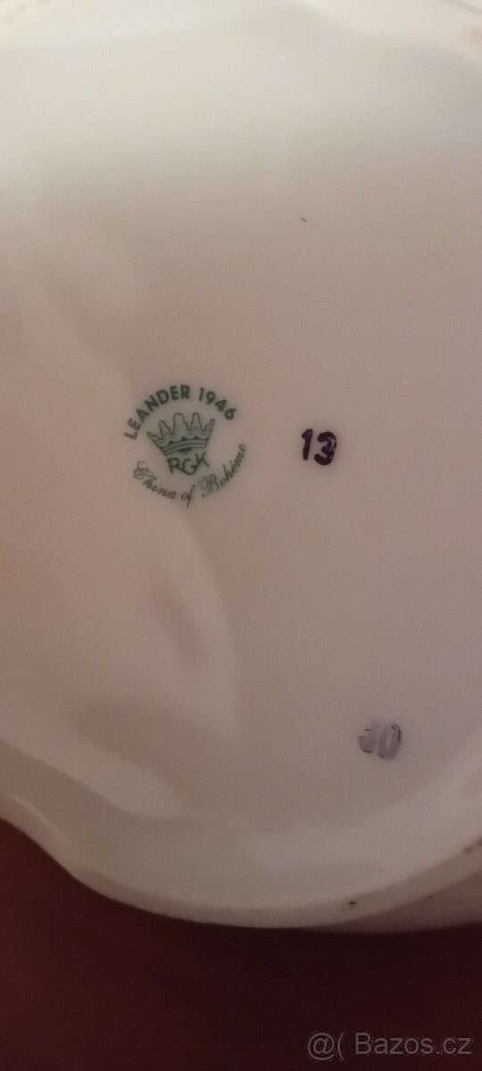 Ruzovy porcelán Leandr 1946 - 3