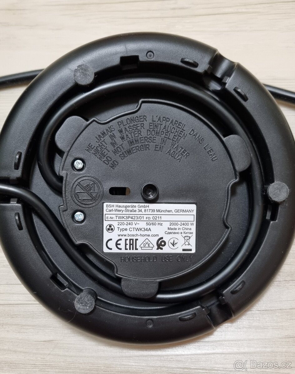 Rychlovarná konvice Bosch 1,7l - 3