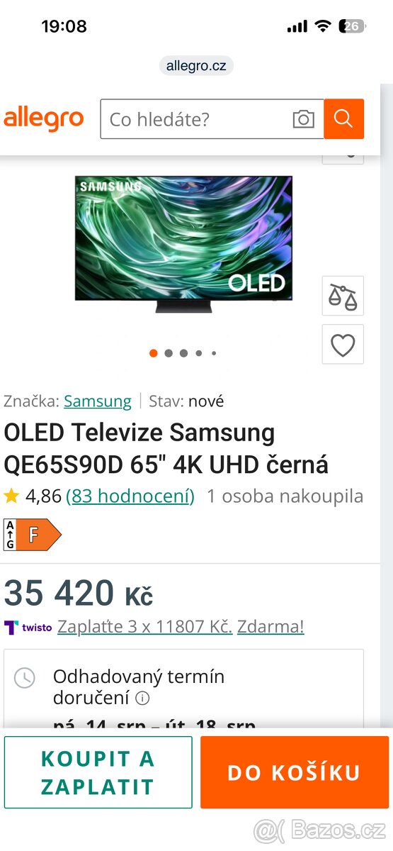 Televize SAMSUNG OLED QE65S90D - 3