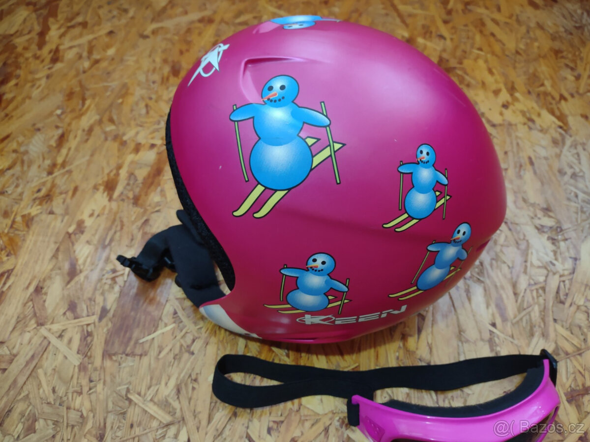 Dětská lyžařská helma KEEN s brýlemi. - 3
