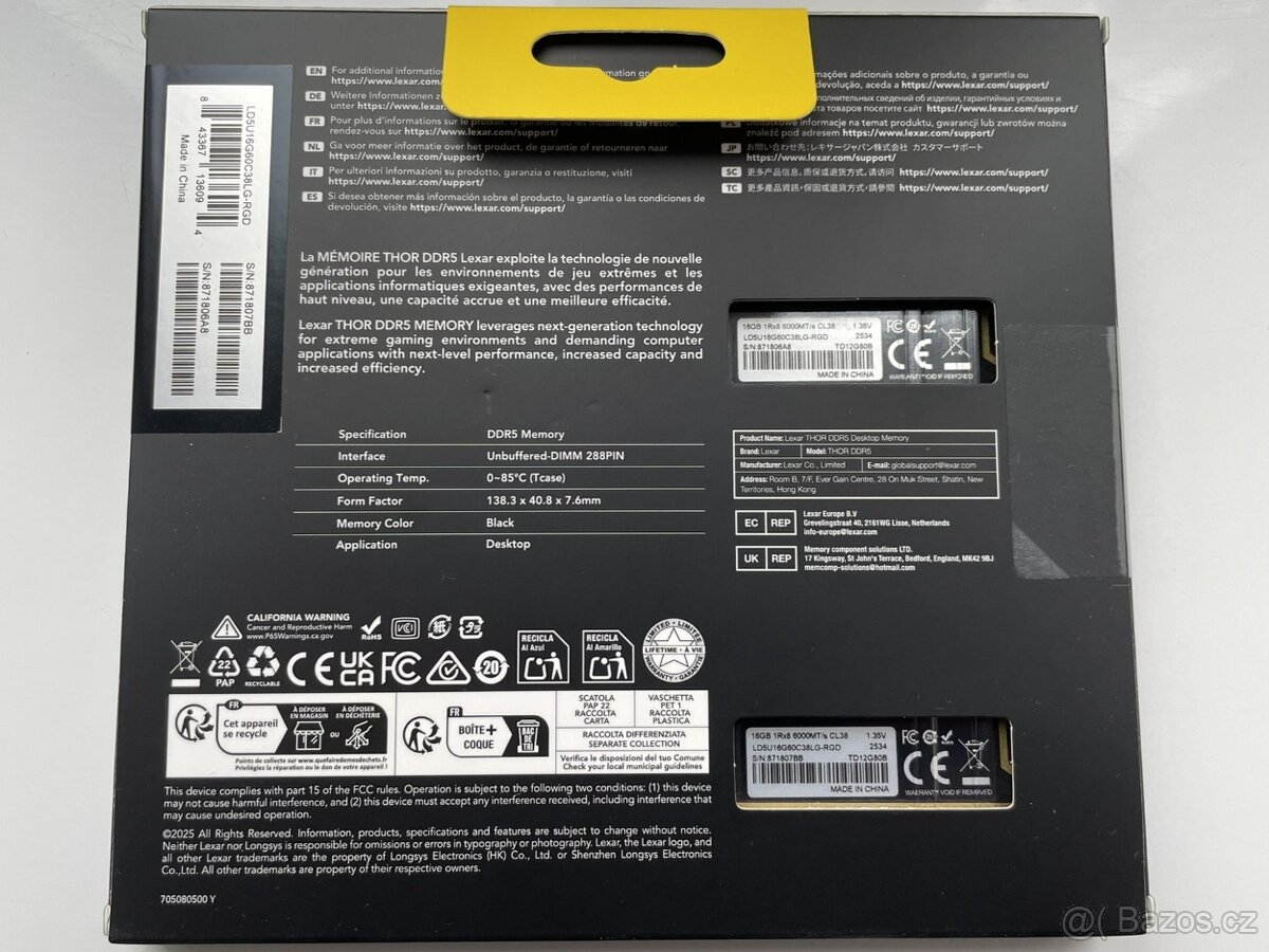 DDR5 Lexar THOR 32GB - nová, záruka - 3