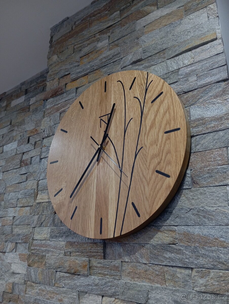 Hodiny masiv dub 45cm (2,5cm tl) - 3