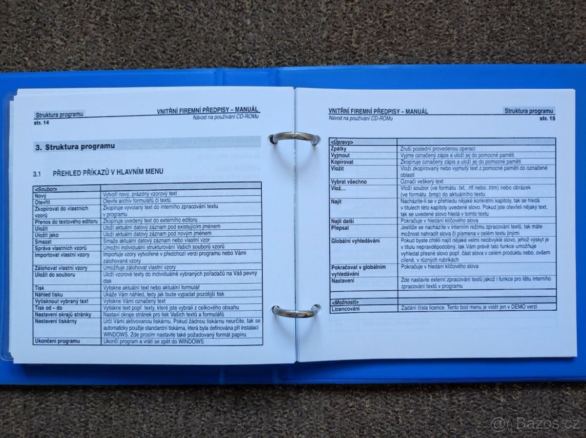 Program Vnitřní firemní předpisy formuláře návod - 3