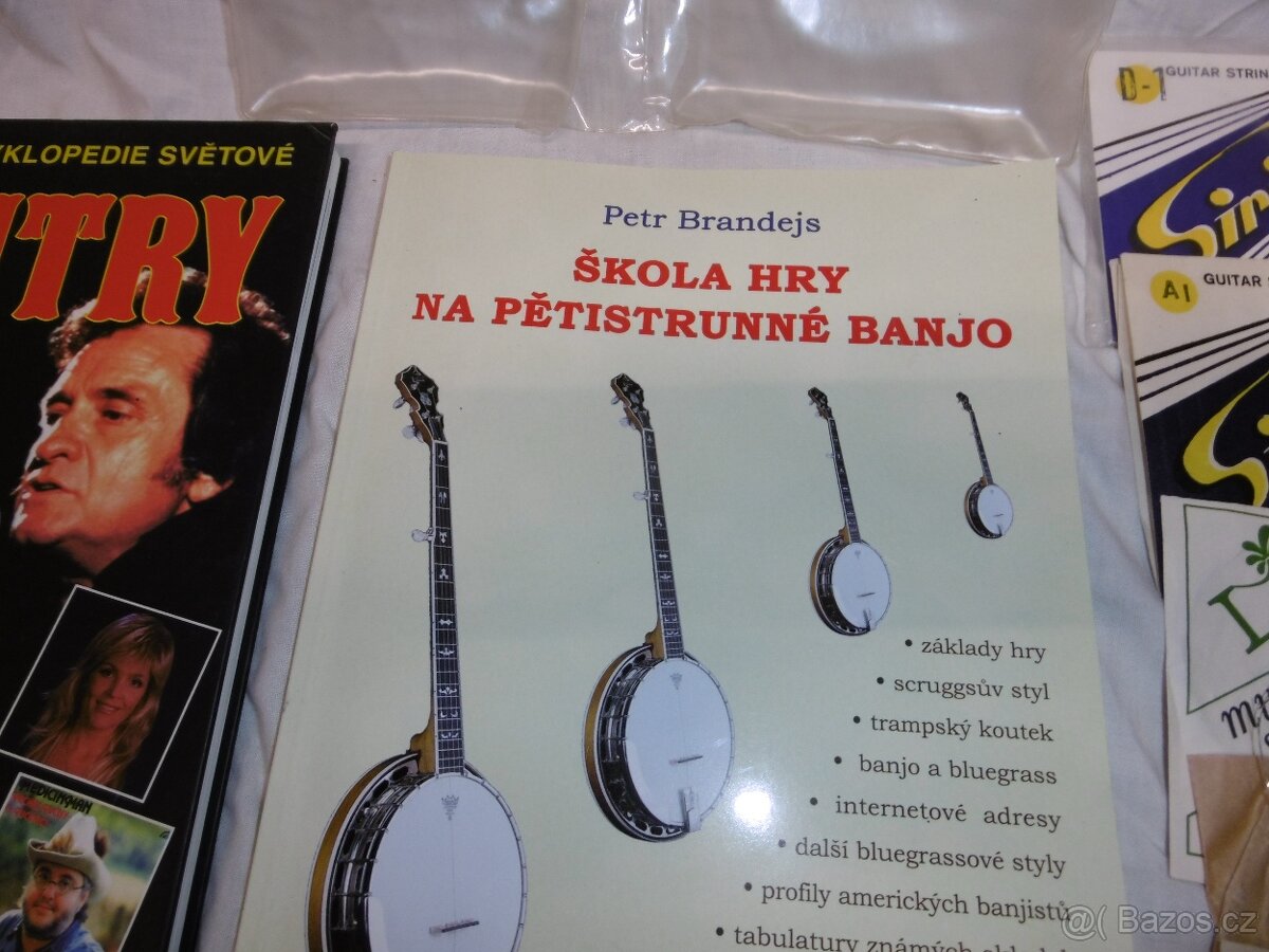 banjo country knihy a struny - 3
