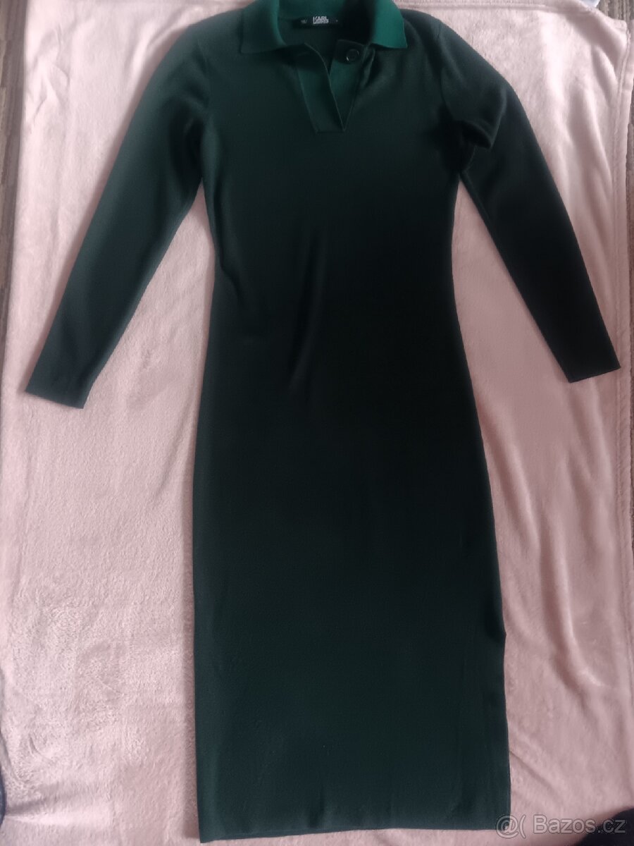 Karl Lagerfeld zelené, pletené šaty,vel.38/40 - 3