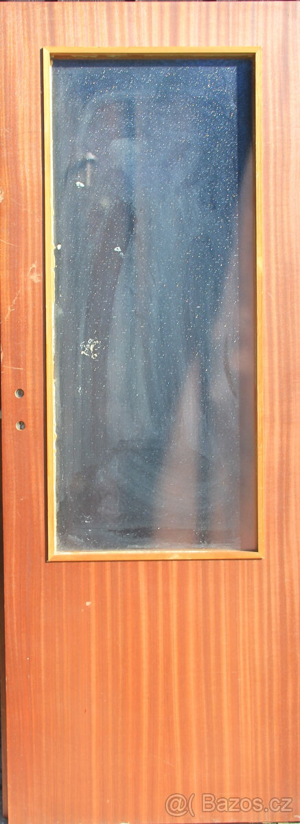Interiérové dvoukřídlé dřevěné dveře prosklené - 3