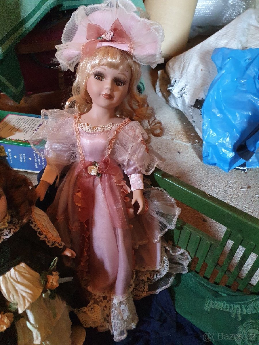 Panenky s porcelánovou hlavou kočárky - 3