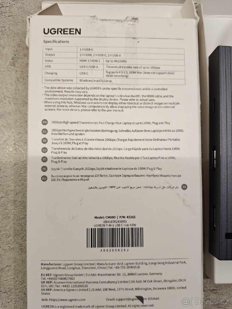 dokovací stanice UGREEN 7-in-1 USB-C nová - 3
