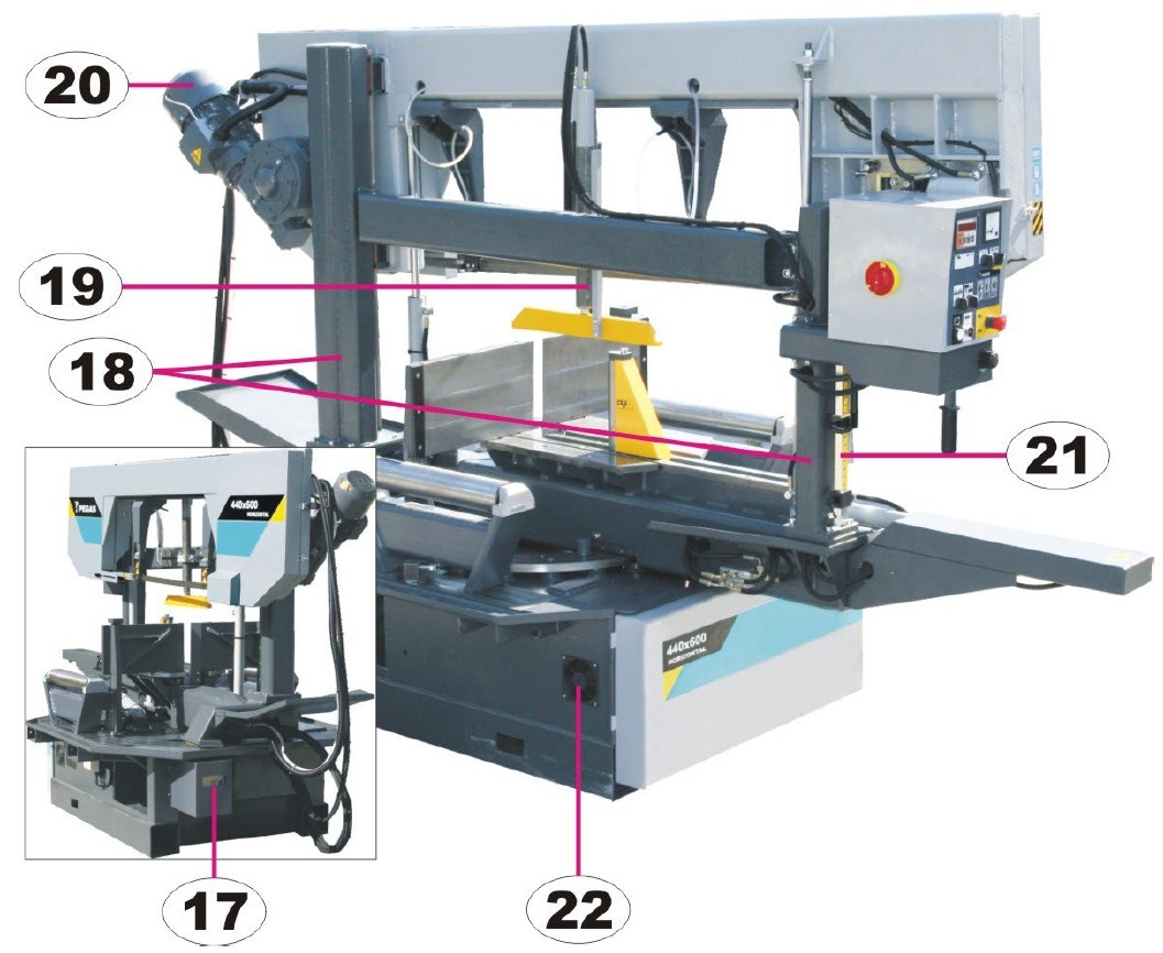 PEGAS 440x600 SHI-LR HORIZONTAL - ČESKÁ PÁSOVÁ PILA NA KOV - 3