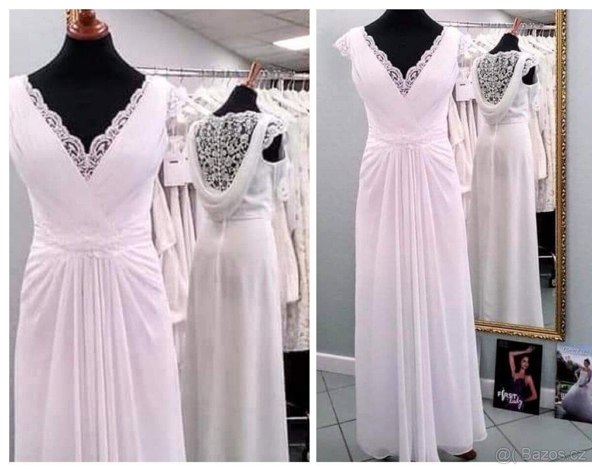 46 NOVÉ jednoduché svatební šaty - 3