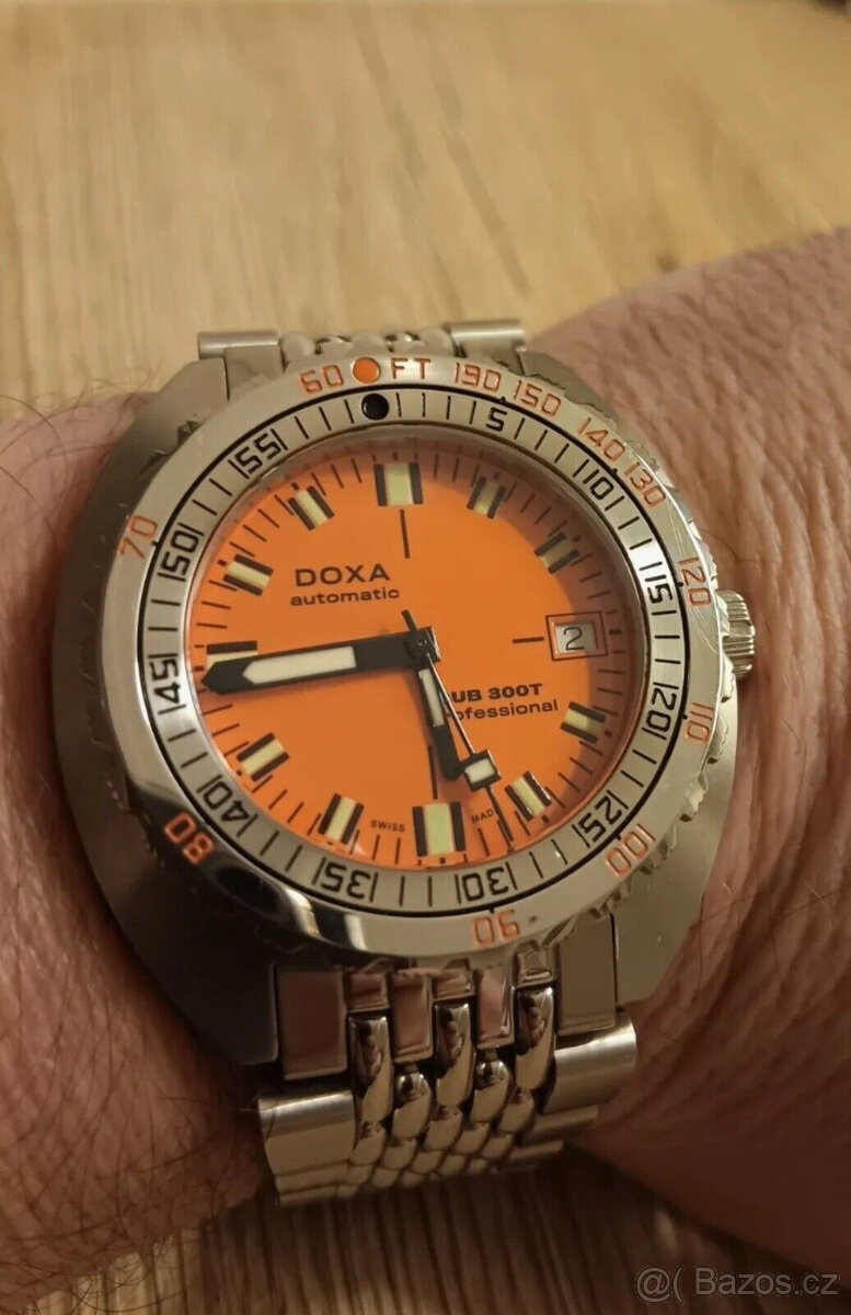 Pánské profesionální potápěčské hodinky Doxa Sub 300T s oran - 3