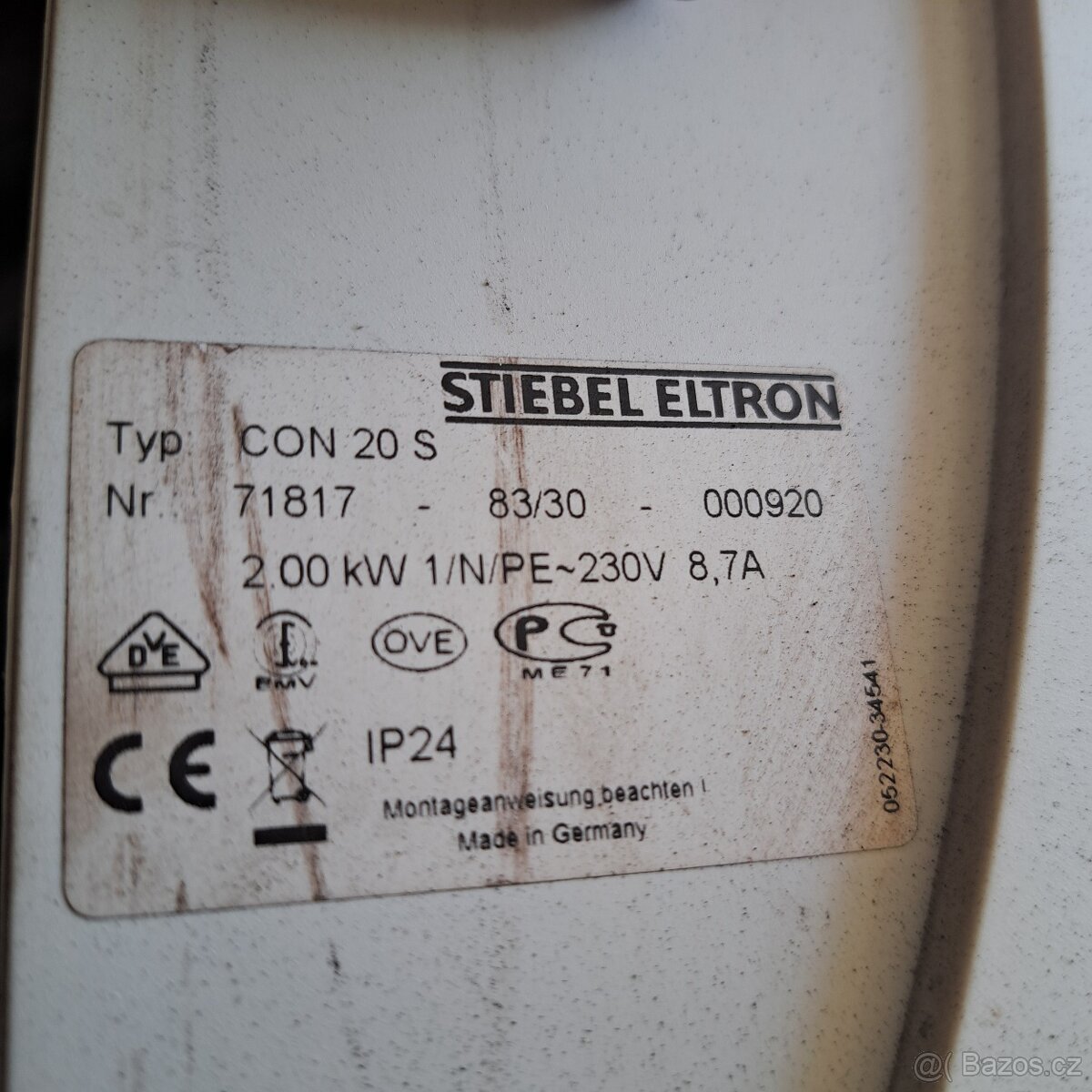 Prodám elektrický přímotop 2 kW Stiebel - 3