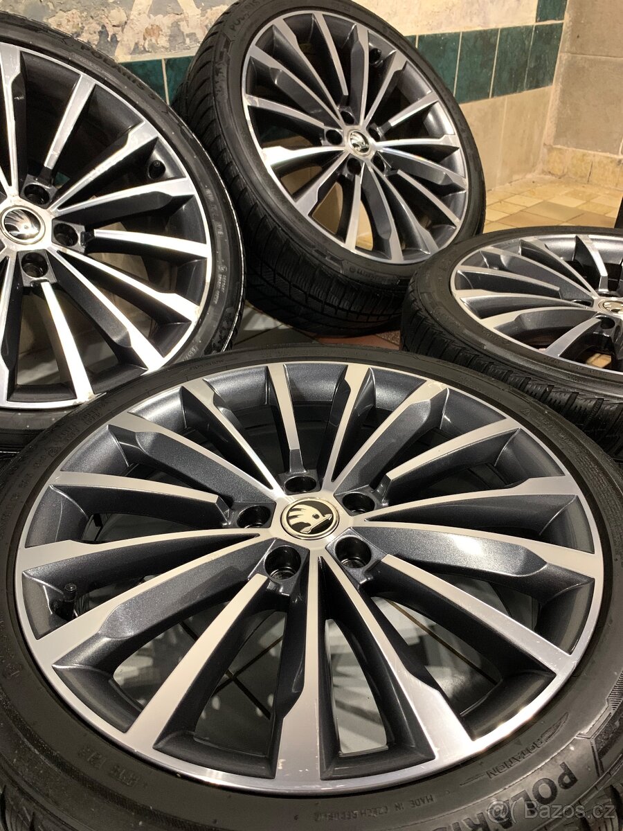 Alu kola Škoda R19 5X112 ZIMNÍ PNEU 235/40 R19 8mm - 3