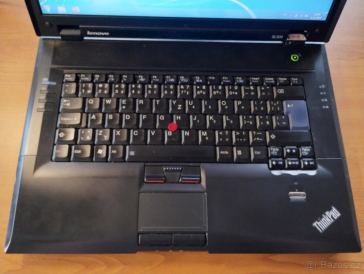 notebook Lenovo ThinkPad SL500 + zdroj a baterie (3hod) - 3
