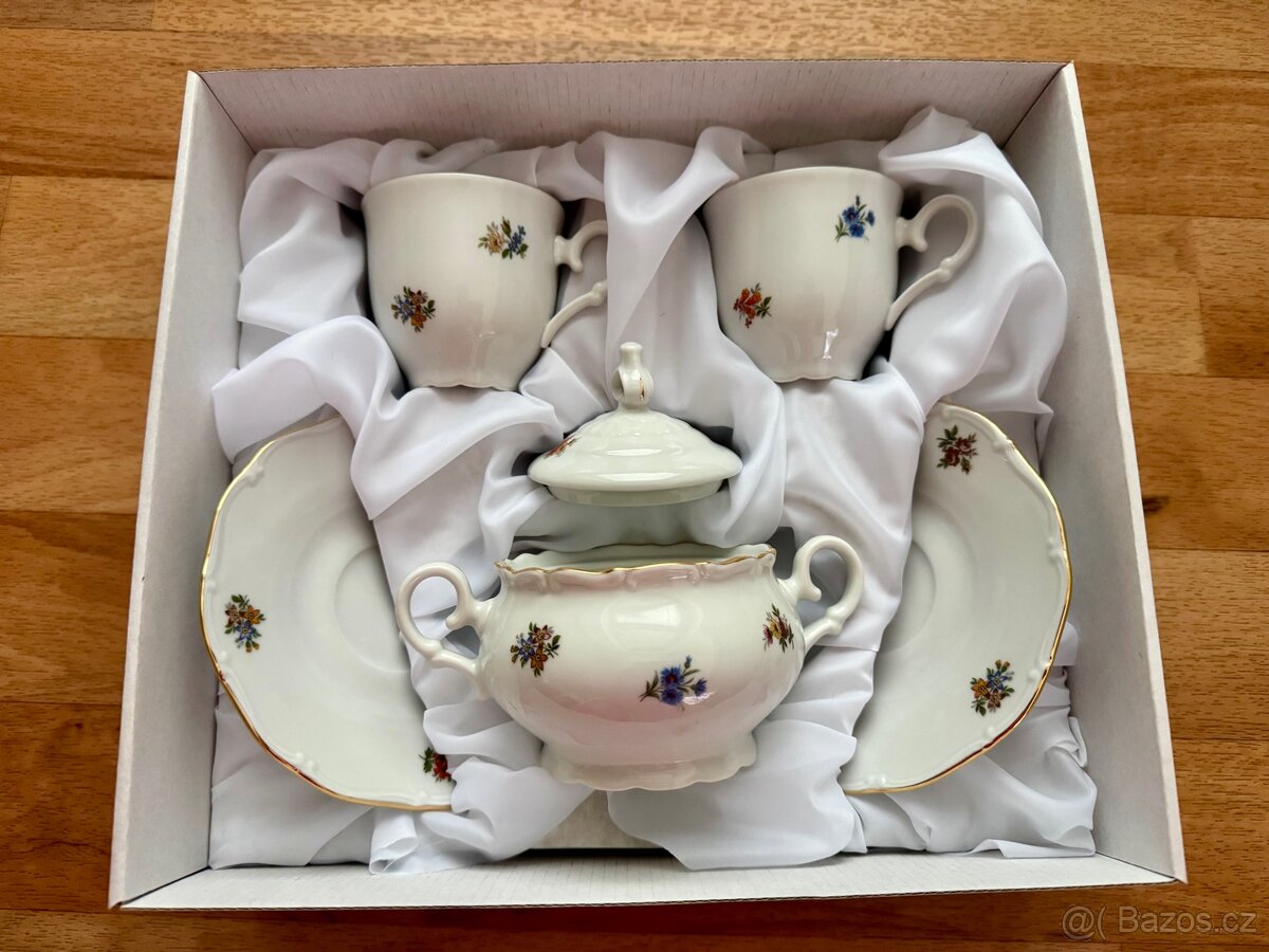 Nová porcelánová kávová souprava s cukřenkou - 3