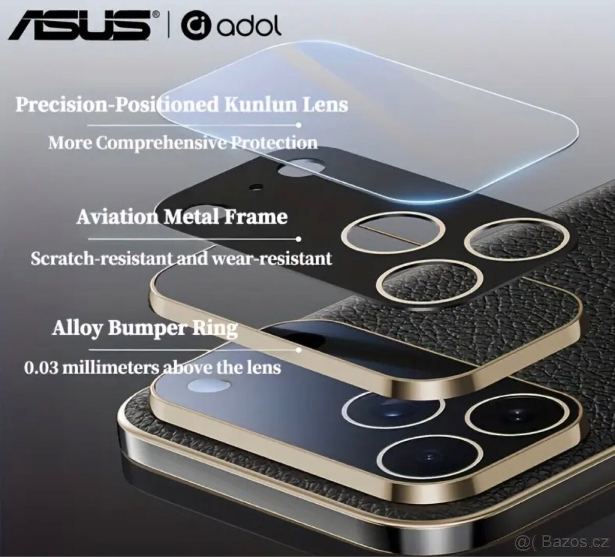 Luxusní kryt ASUS × GAODIOL pro iPhone 17 Pro – černý - 3